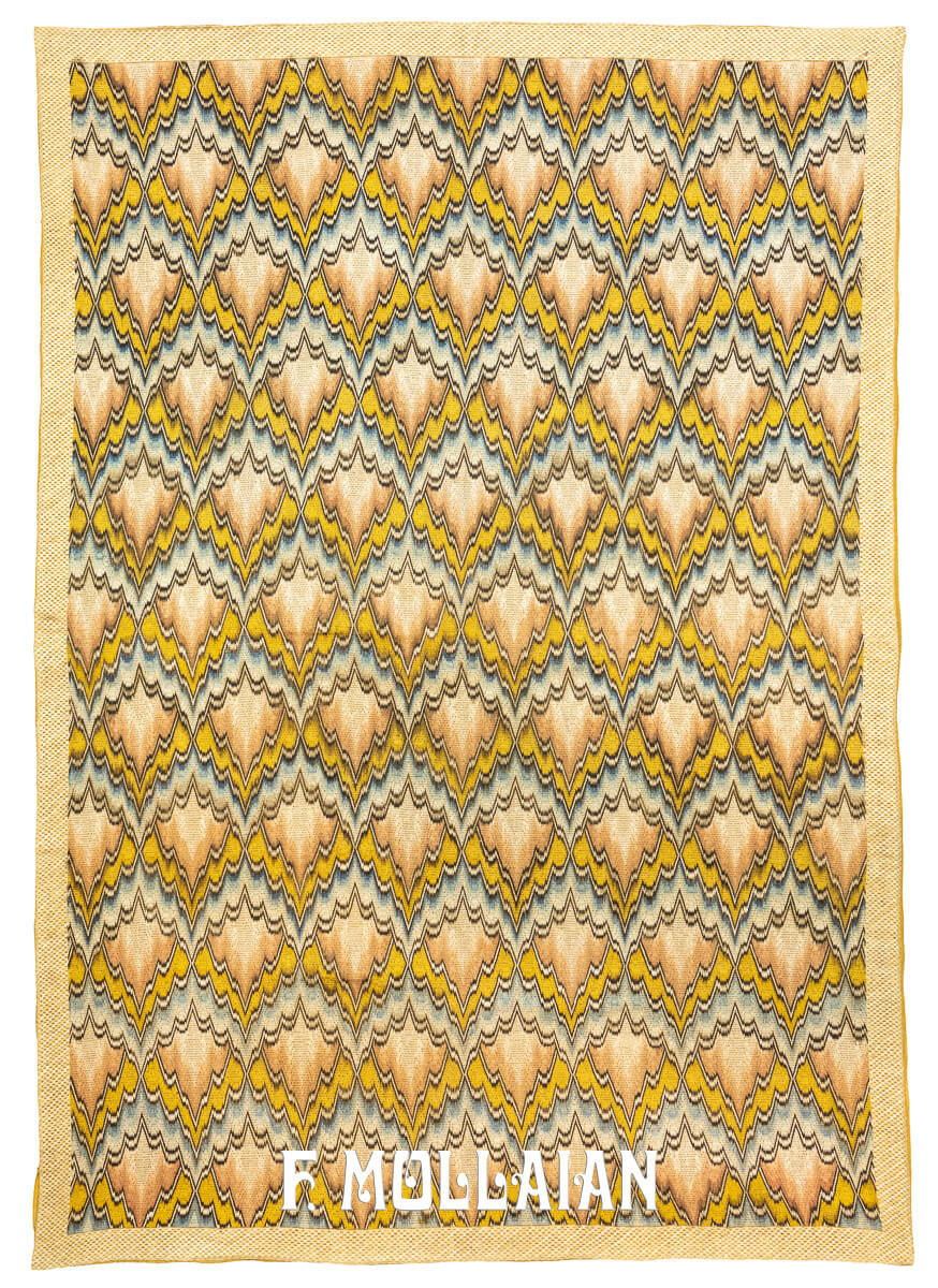 Italian Bargello Textile Beige/Gold n°:478720